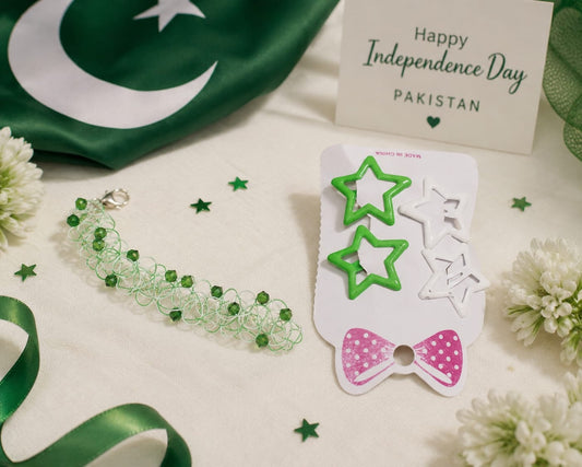 hair pins and bracelets