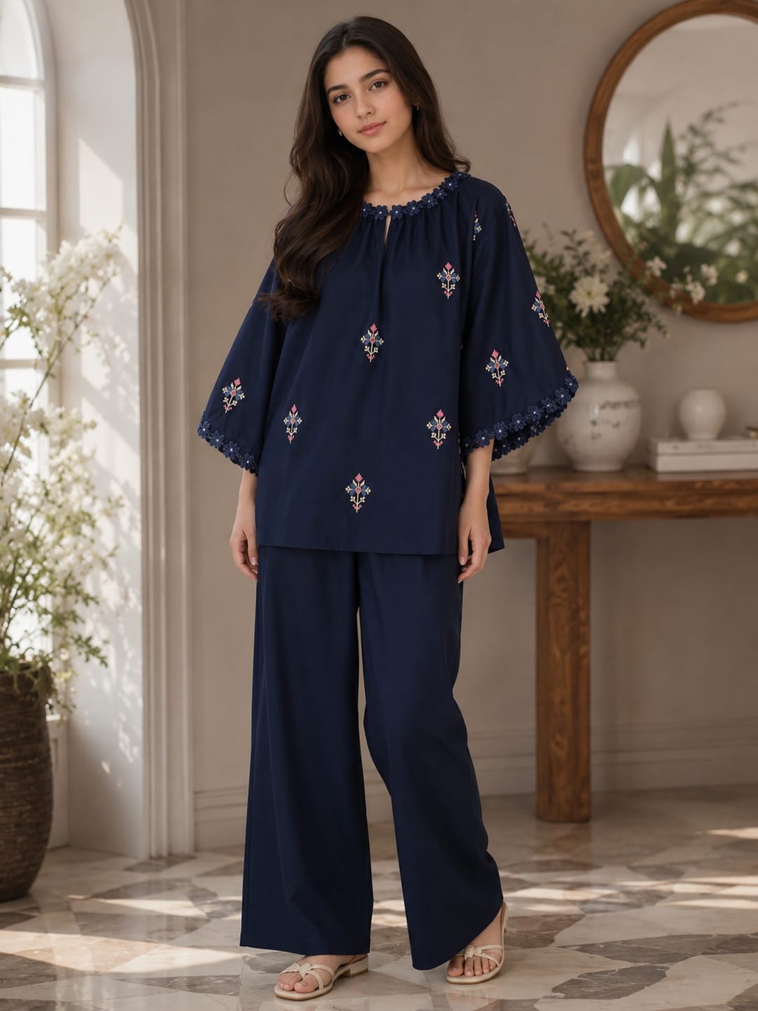 Short trouser shirt, NAVY bluie