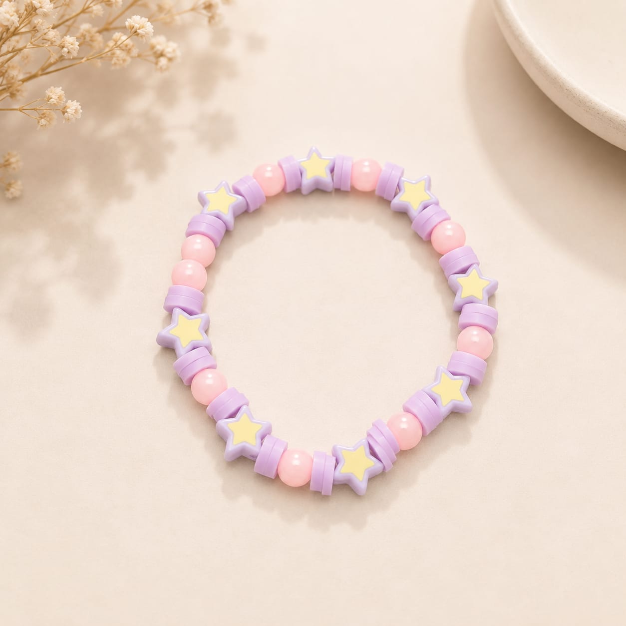 3 type beads together in purple colour